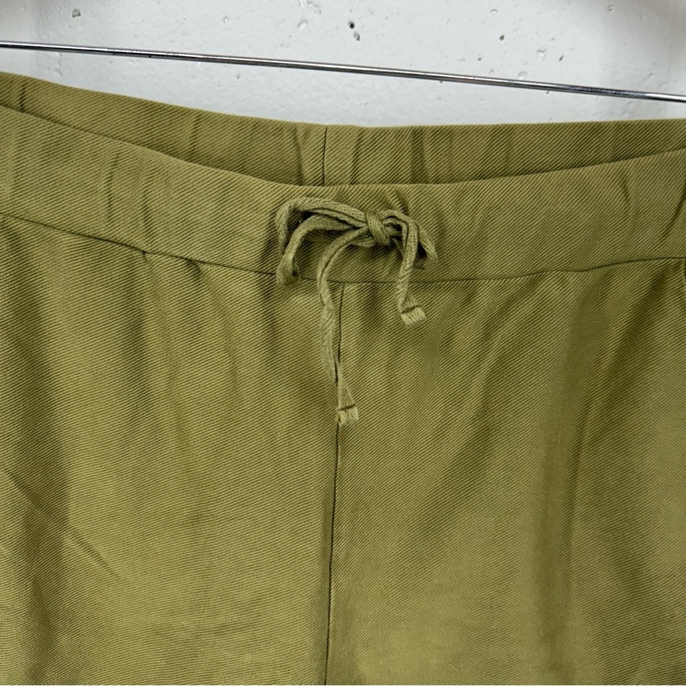 Bobi Los Angeles Size Medium Olive Green Knit Twill Shorts - Picture 6 of 12